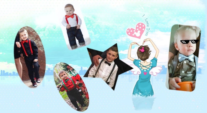 GUCHOL Child Kids Green Suspenders Bow Tie for Boys and Girls Adjustable Elastic Classic Accessory Sets Age 1 to 13 Year 26 INCH (1-5 Year) - Image 5